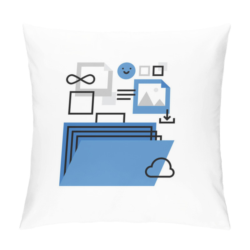 Personality  Portfolio Monoflat Icon Pillow Covers