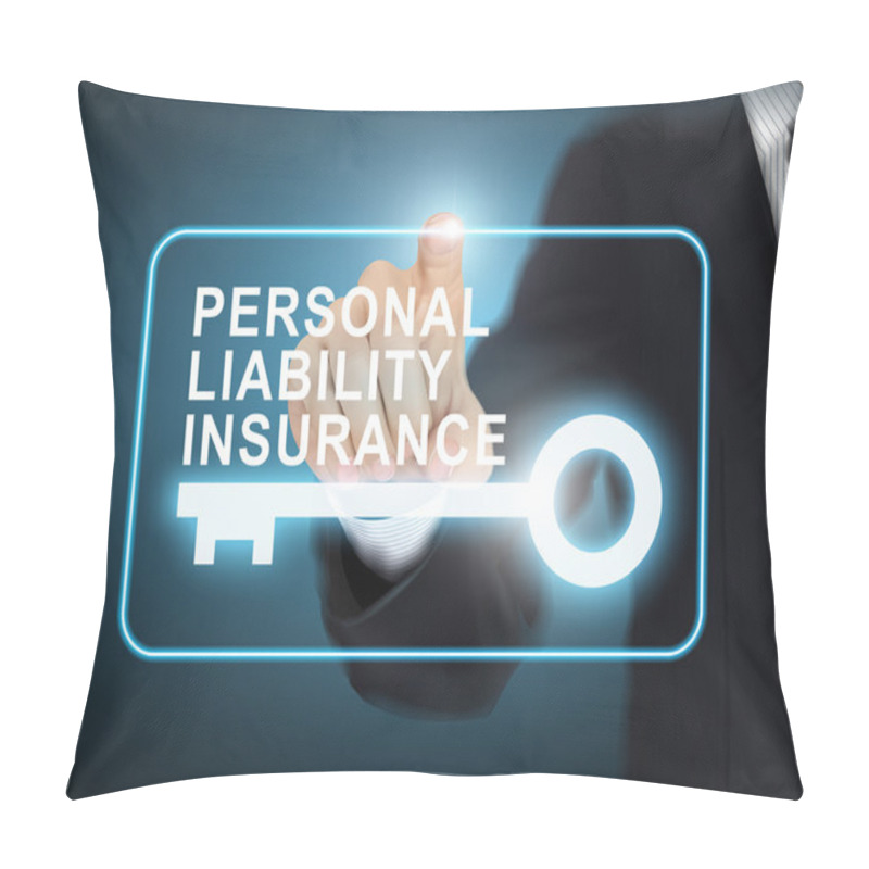 Personality  Male Hand Pressing Personal Liability Insurance Key Button Pillow Covers