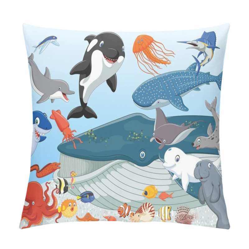 Personality  Cartoon Sea Animals Pillow Covers