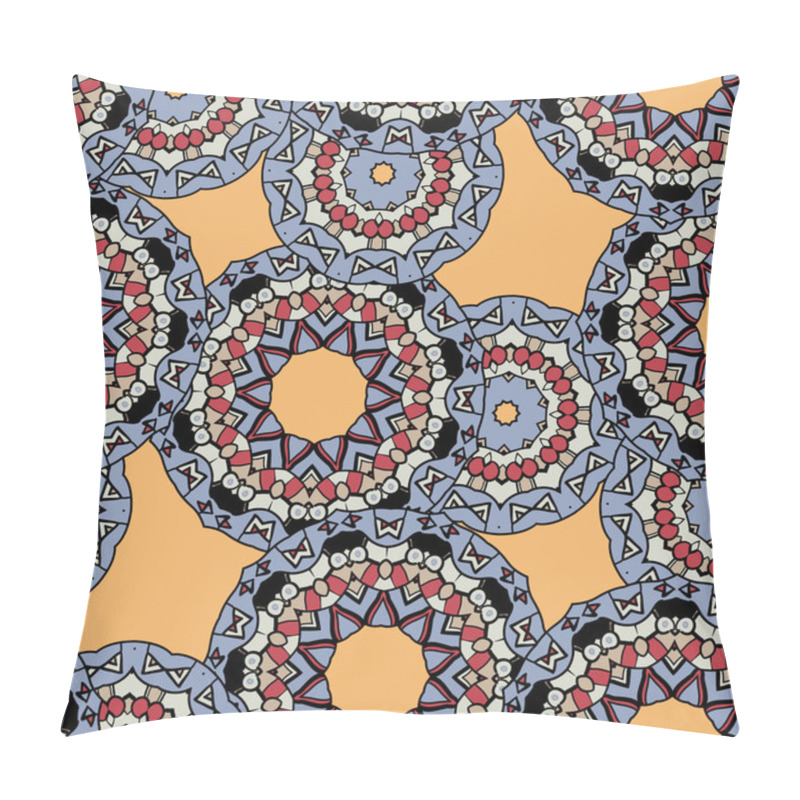 Personality  Indian Ornament, Kaleidoscopic Flora Pattern Pillow Covers