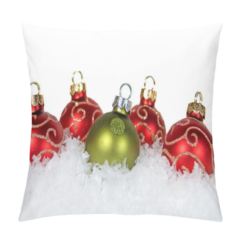 Personality  Holiday Ornaments In Snow Pillow Covers