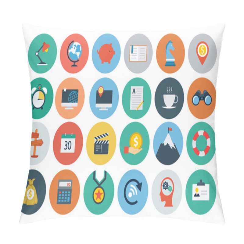 Personality  Flat SEO And Marketing Icons 2 Pillow Covers