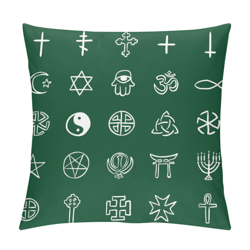 Personality  Doodle Religious Symbols Pillow Covers