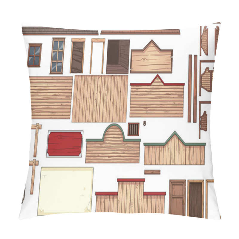 Personality  Old West Town Elements Pillow Covers