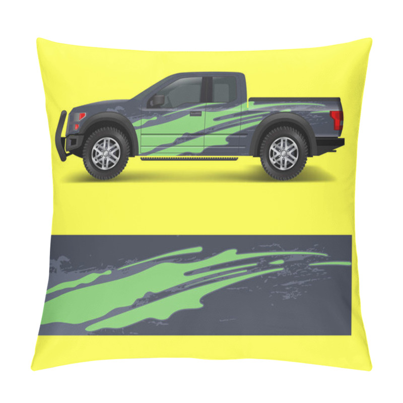 Personality  Racing Graphic Background Vector For Truck, Pickup And Vehicle Branding. Vinyl And Wrap Design Vector Pillow Covers