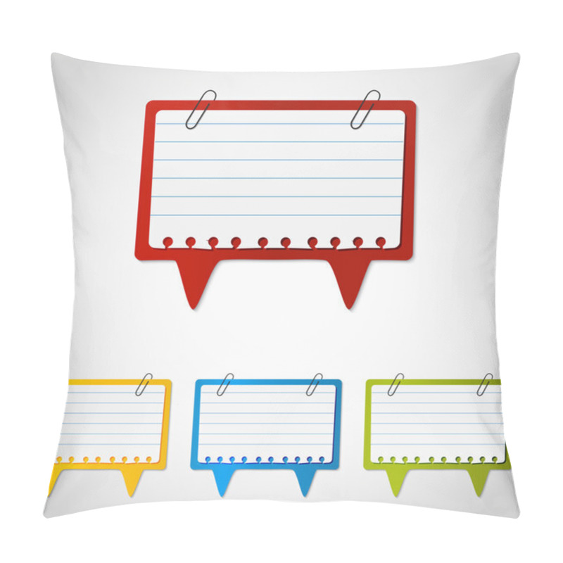 Personality  Set Of Torn Paper Speech Bubbles.Vector Pillow Covers