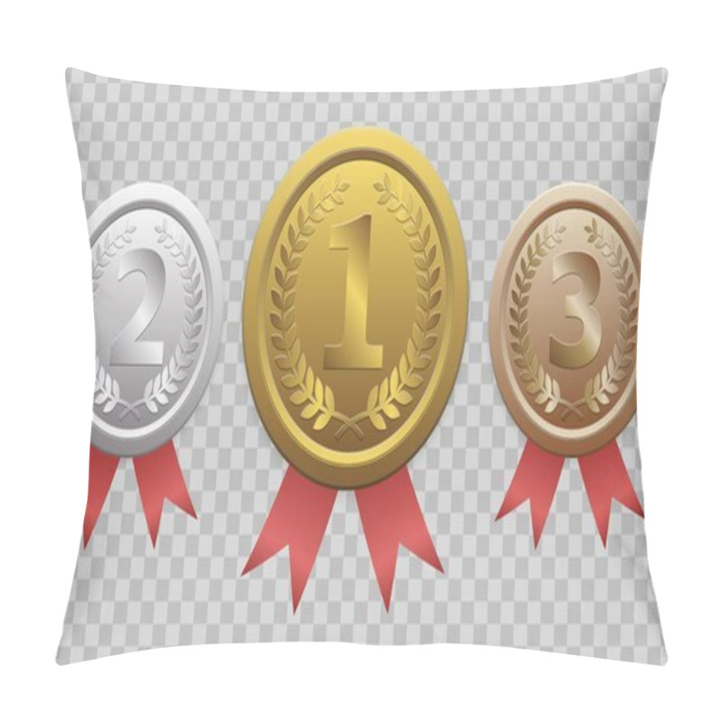 Personality  Champion Gold, Silver And Bronze Award Pillow Covers