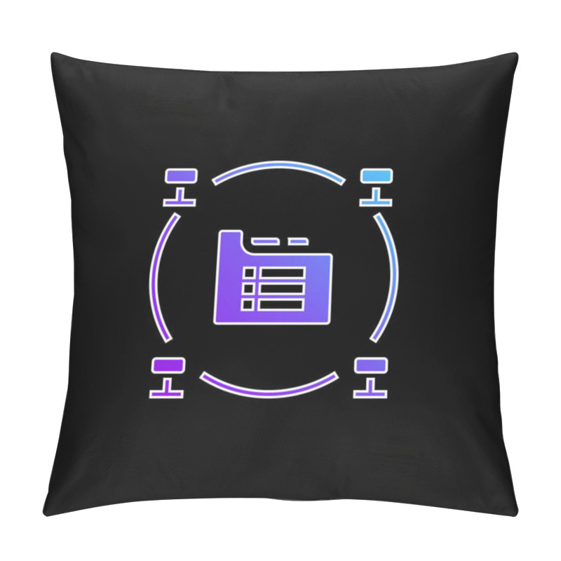 Personality  Big Data Blue Gradient Vector Icon Pillow Covers