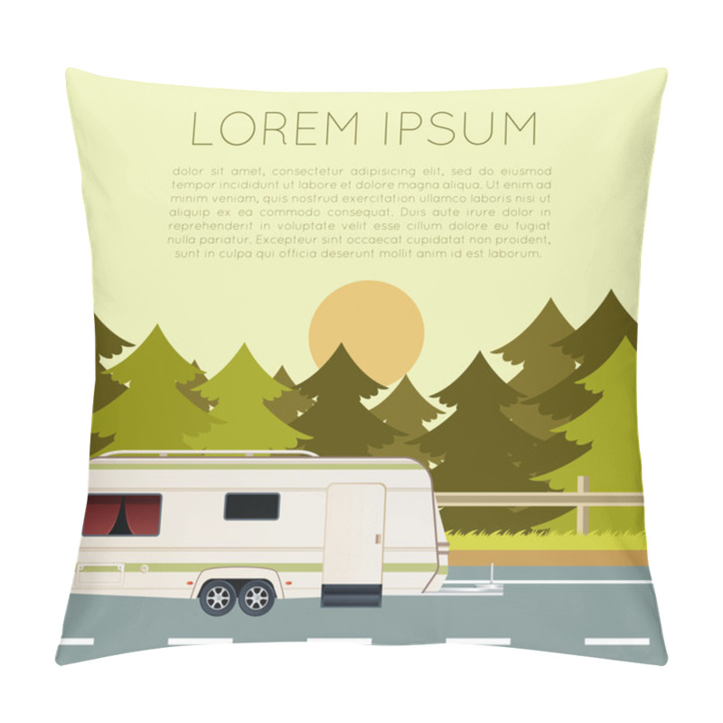 Personality  Trailer Trip Banner Pillow Covers