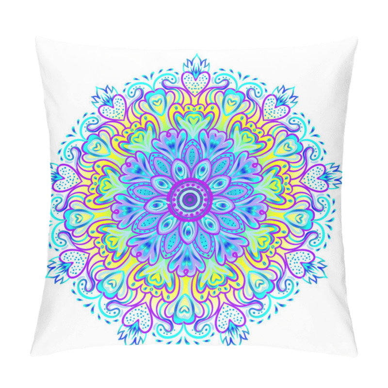 Personality  Vector Ornamental Mandala Inspired Ethnic Art, Patterned Indian  Pillow Covers