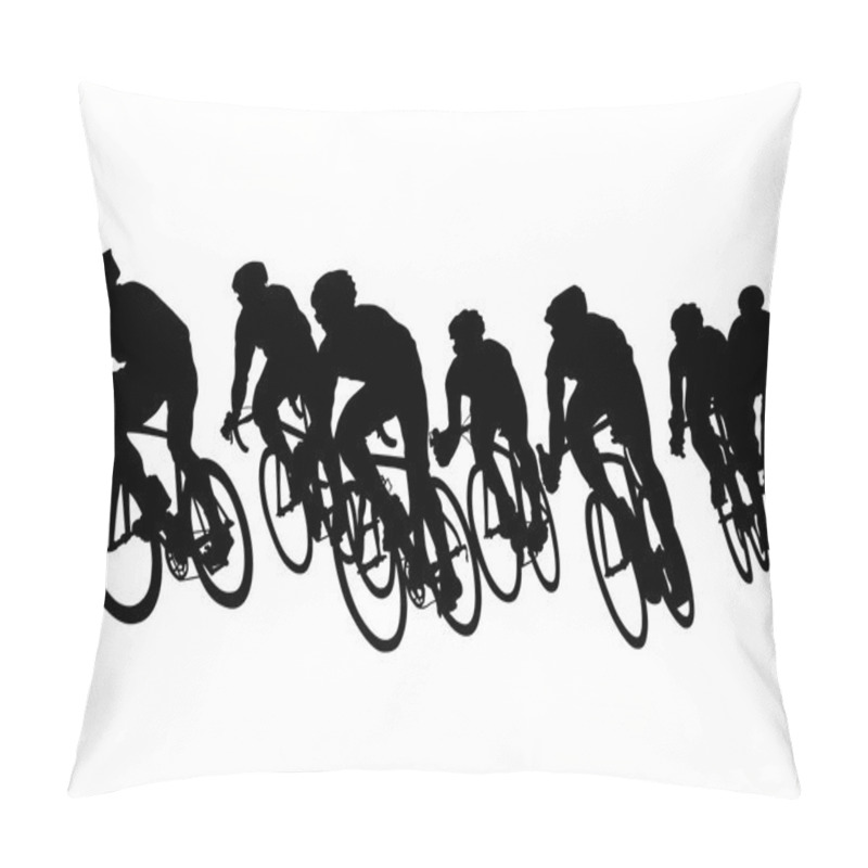 Personality  Cyclists Groups On White Pillow Covers