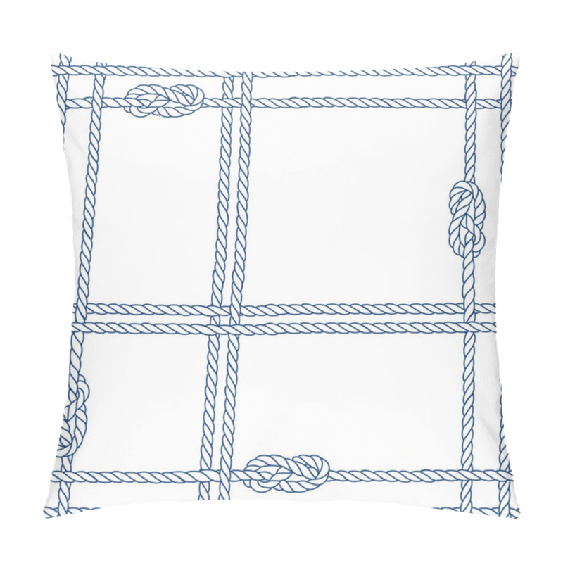 Personality  Seamless Pattern With Marine Rope And Knots Pillow Covers