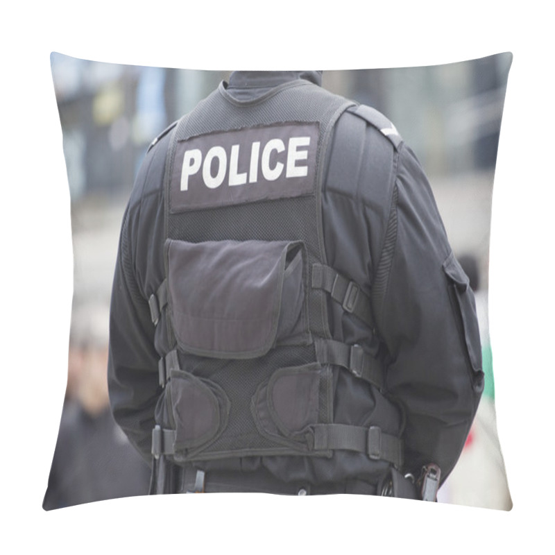 Personality  Detail Of A Police Officer Pillow Covers