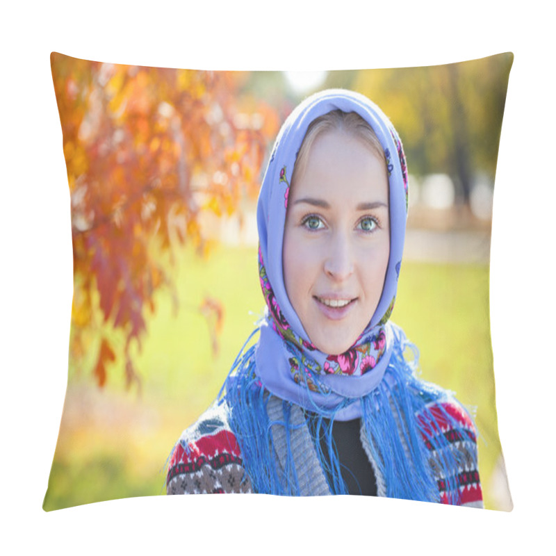 Personality  Beauty Woman In The National Patterned Scarf Pillow Covers