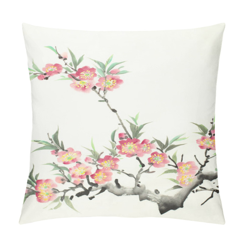 Personality  Flowering Peach Branch Pillow Covers