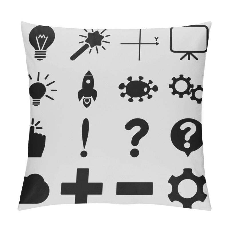 Personality  Basic Science And Knowledge Icons Pillow Covers