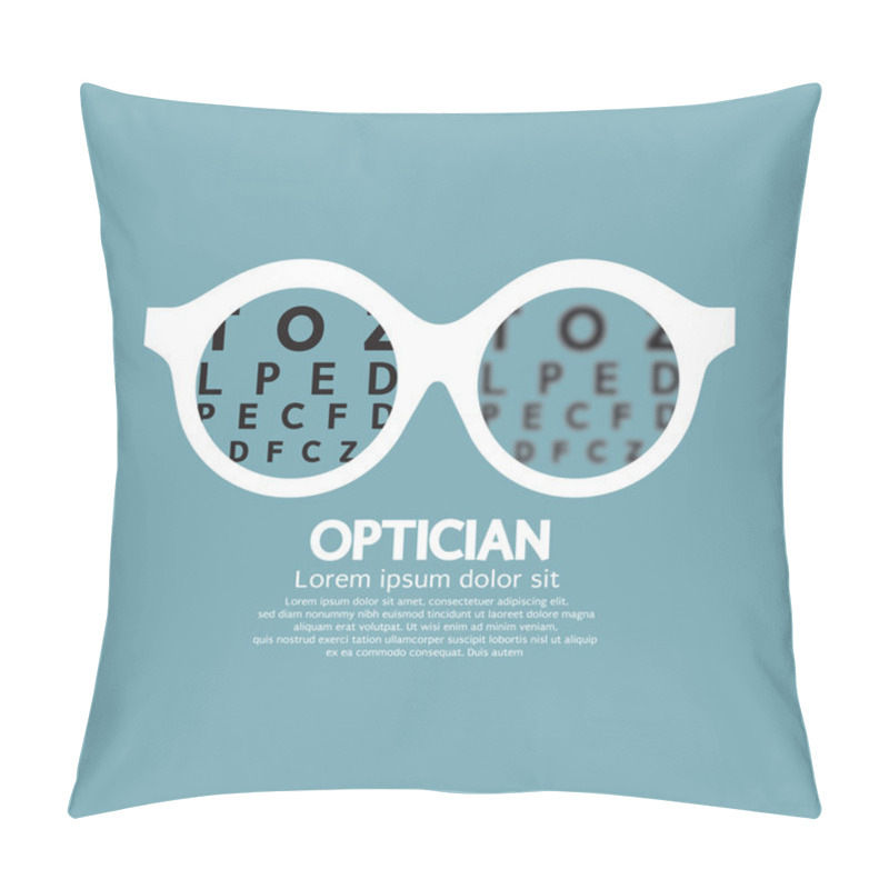 Personality  Optician, Vision Of Eyesight Vector Illustration Pillow Covers