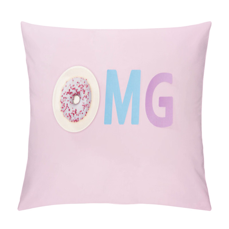 Personality  OMG Sign With Donut  Pillow Covers