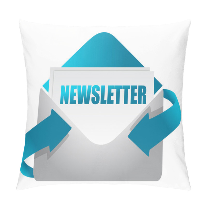 Personality  Newsletter Envelope Illustration Design On White Illustration Pillow Covers