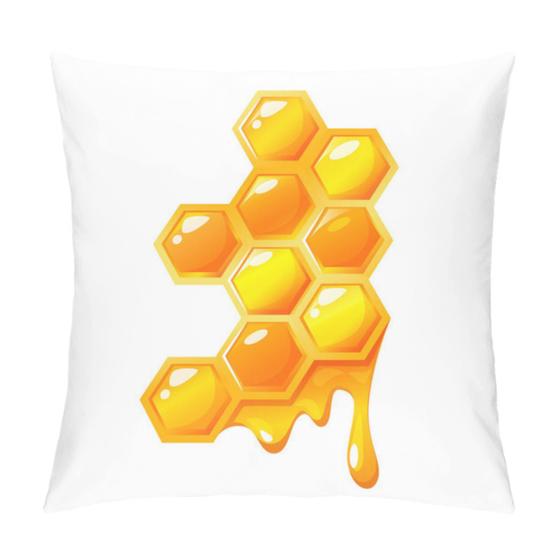 Personality  Honeycomb Structure Vector Illustration Isolated On White Background. Pillow Covers