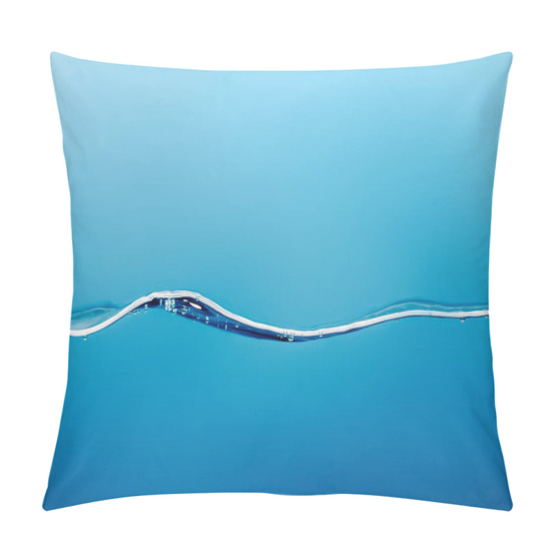 Personality  Transparent Pure Water Wave On Blue Background Pillow Covers