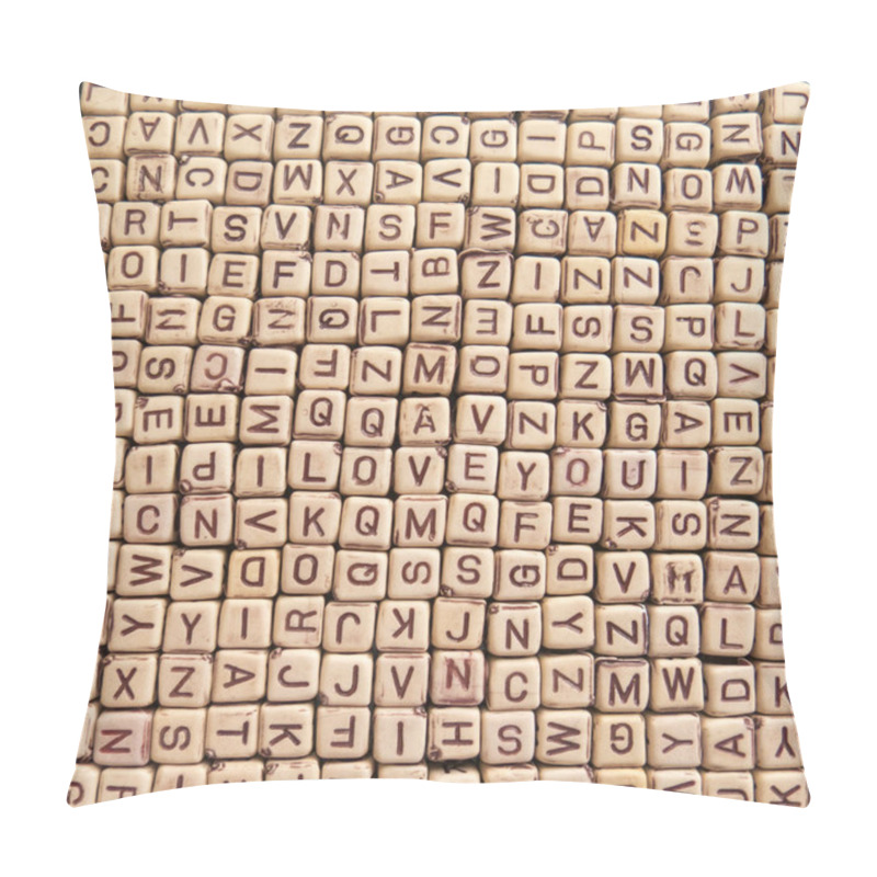 Personality  Background With The Encrypted Message I LOVE YOU, Top View Pillow Covers