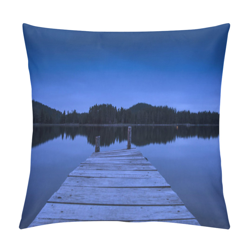 Personality  Pier On A Lake In The Night Pillow Covers