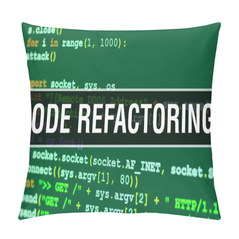 Personality  Code Refactoring With Digital Java Code Text. Code Refactoring A Pillow Covers