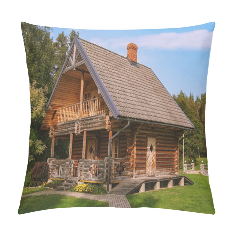 Personality  Wooden House In A Rural Area, Latvia Pillow Covers