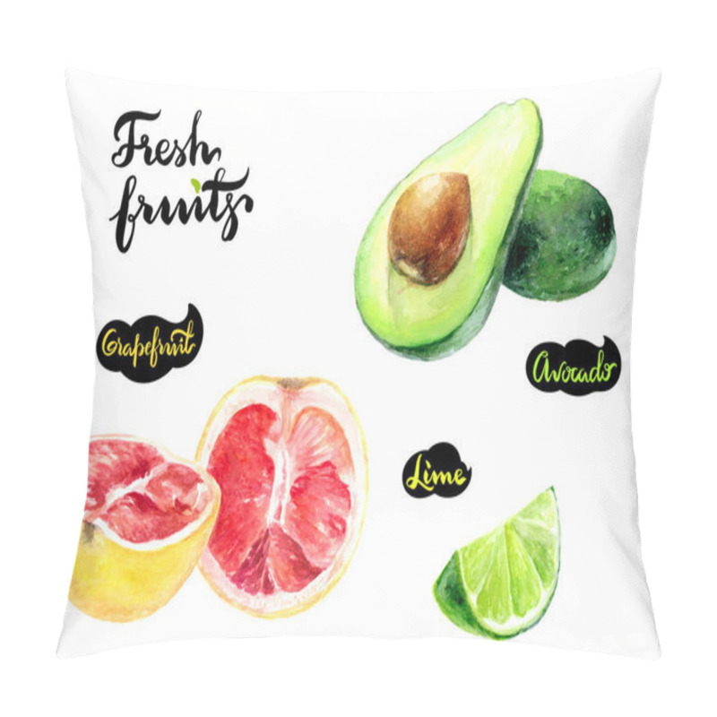 Personality  Avocado, Grapefruit And Lime  Pillow Covers