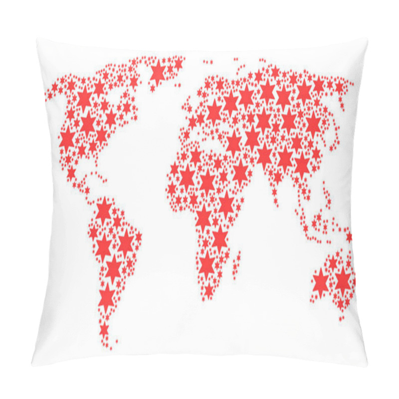 Personality  Worldwide Atlas Mosaic Of Fireworks Star Items Pillow Covers