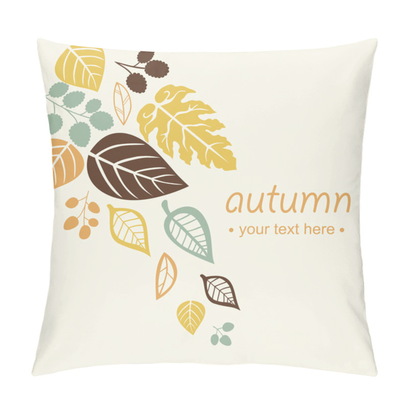 Personality  Autumn Falling Leaves Background Pillow Covers