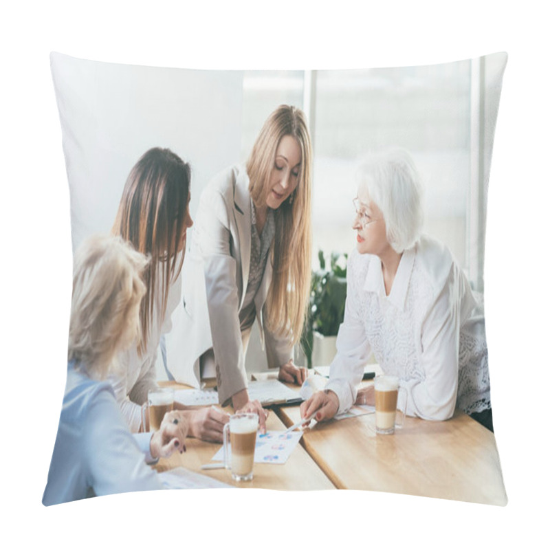 Personality  Business Women Teamwork Analysis Brainstorming Pillow Covers