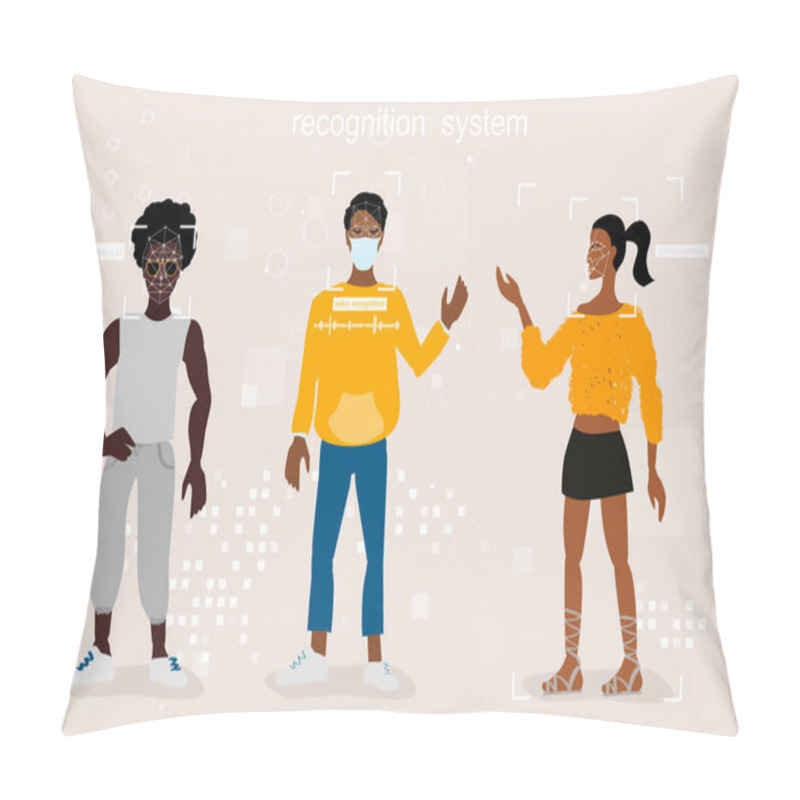 Personality  Technologies For Personal Identification, Face Recognition, Voice, Gait, And Pattern Recognition. Pillow Covers