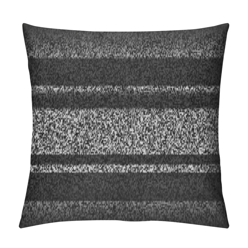 Personality  TV Static Noise Background. Glitch Pixelated Television Screen. Lost Or Bad TV Signal VHS Video With Black Stripes Wallpaper. White Noise Grain. CRT Screen With Interferences And Glitches. Vector Pillow Covers