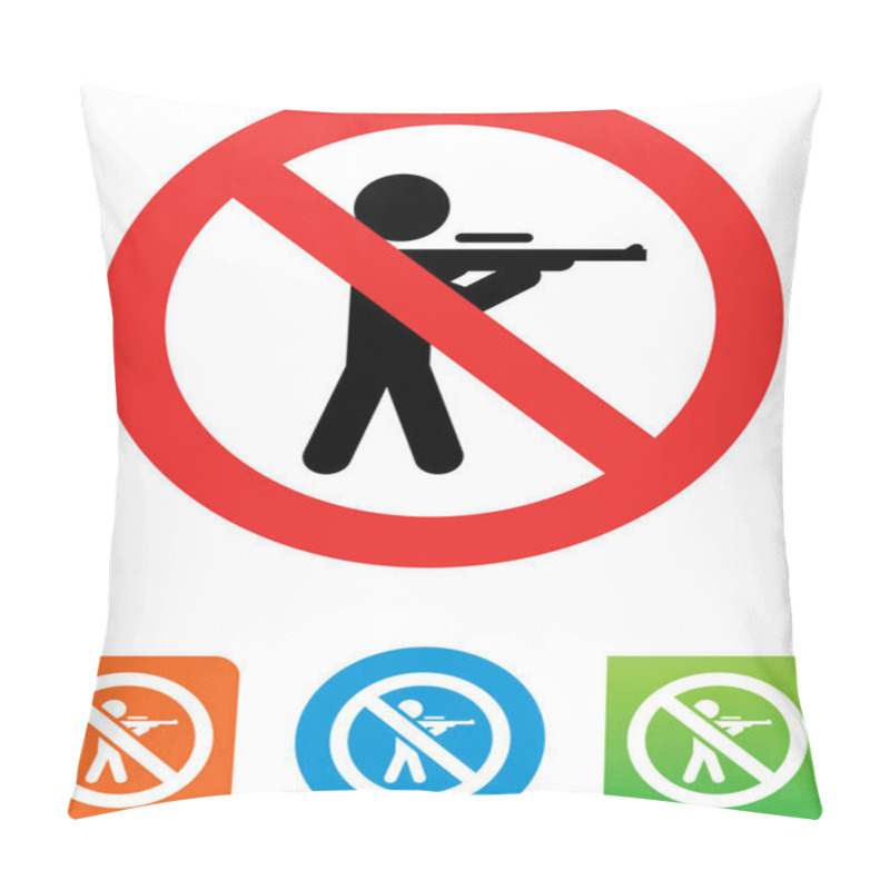 Personality  No Hunting Allowed Vector Icon Pillow Covers