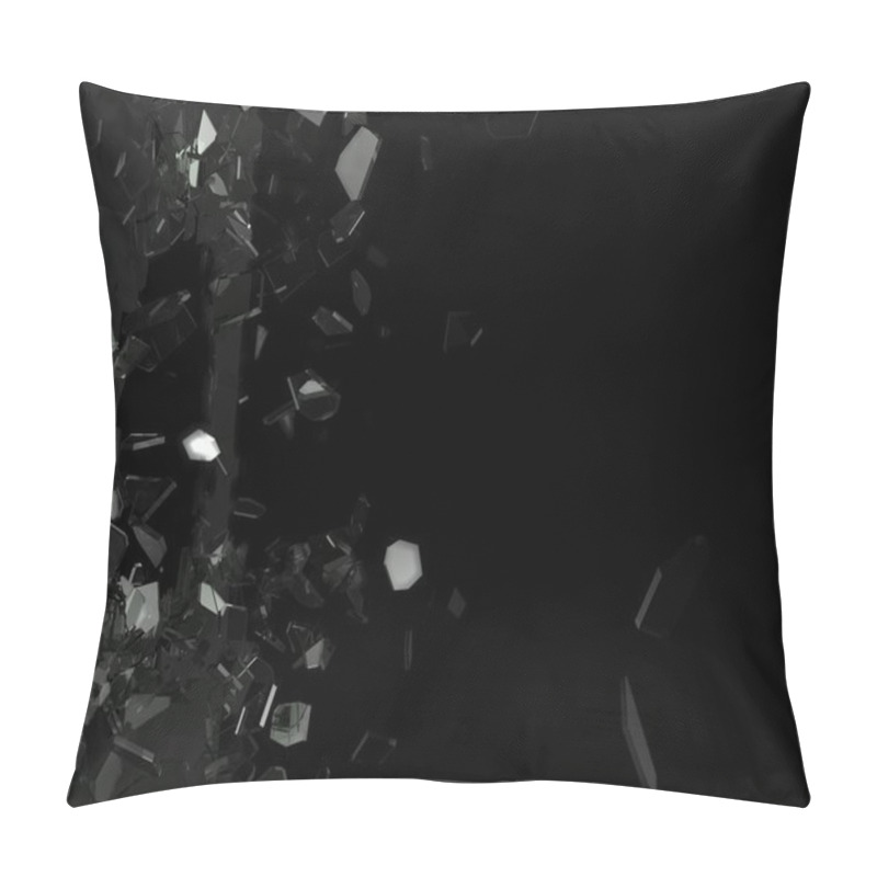 Personality  Broken Glass From The Blow, Shot On A Black Isolated Background Pillow Covers