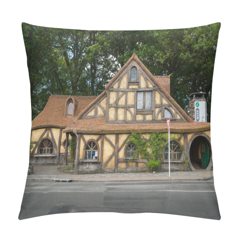 Personality  Matamata, New Zealand - Dec 11, 2016: Matamata I-SITE Visitor Information Centre For Hobbiton Movie Set Which Is Located In Matamata,New Zealand. Pillow Covers