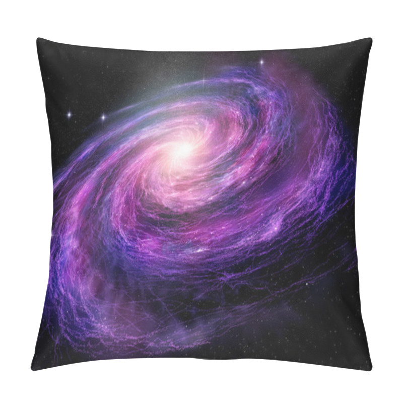 Personality  Spiral Galaxy In Deep Spcae, 3D Illustration Pillow Covers