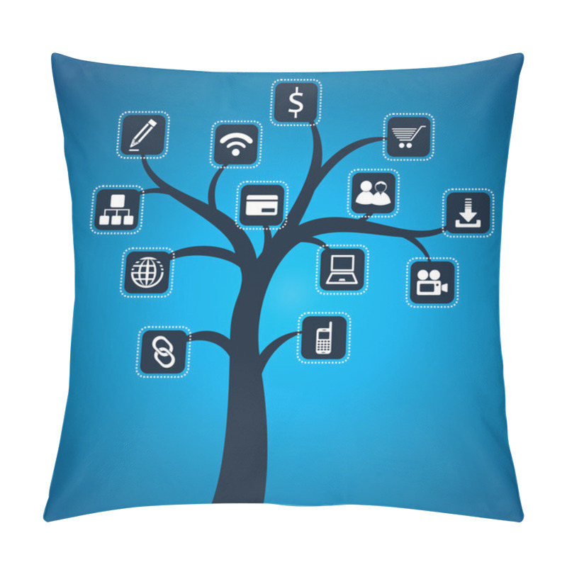 Personality  Social Media Icon Pillow Covers