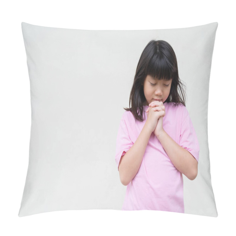 Personality  Kid Is Praying, Hands Folded In Praye Pillow Covers