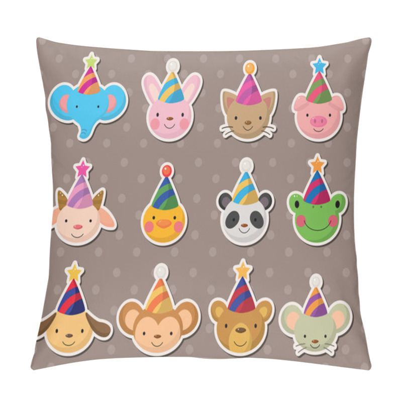 Personality  Party Animal Face Stickers Pillow Covers