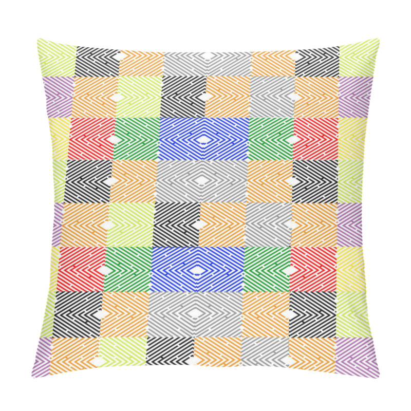 Personality  Abstract Mosaic Vector Patchwork Design Pillow Covers