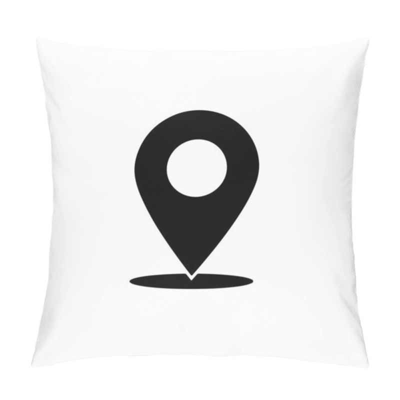 Personality  Black Location Marker Icon Pillow Covers