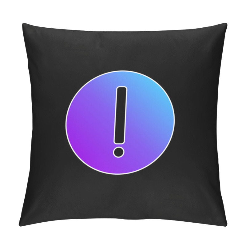 Personality  Attention Blue Gradient Vector Icon Pillow Covers