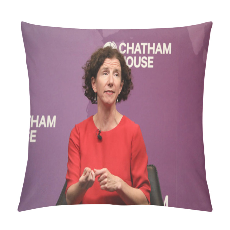 Personality  UK Minister Of State For Development Anneliese Dodds Speaking At Chatham House About The Labour Governments Development Priorities, On 17 October, 2024 Pillow Covers