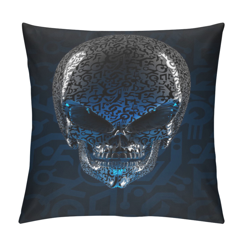 Personality  Alien Skull Pillow Covers