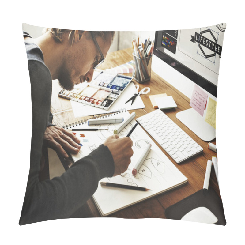 Personality  Creative Designer Working. Pillow Covers