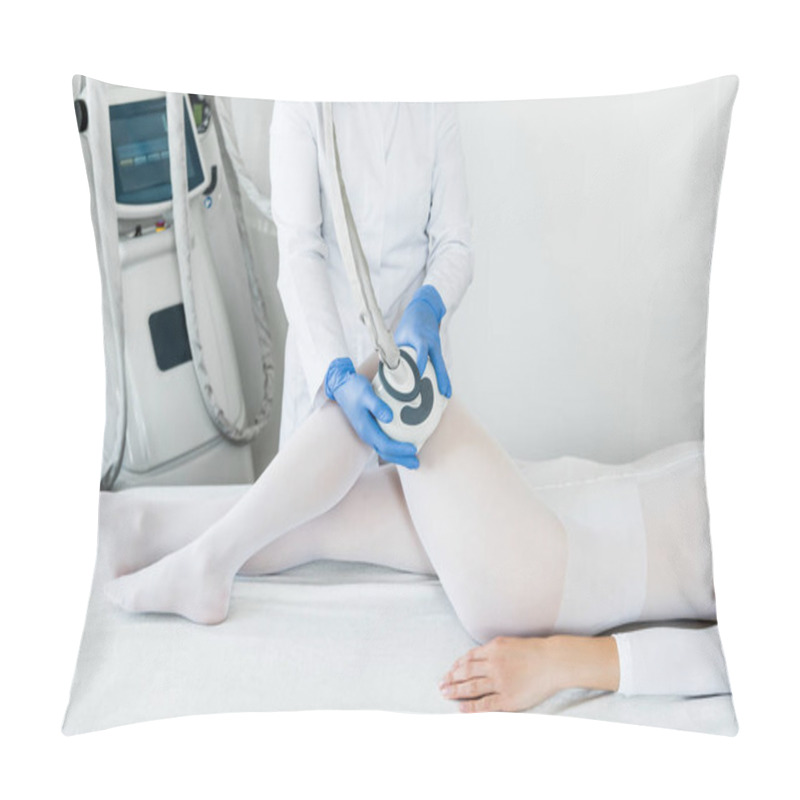 Personality  Woman Having Procedure Of Lipomassage Pillow Covers