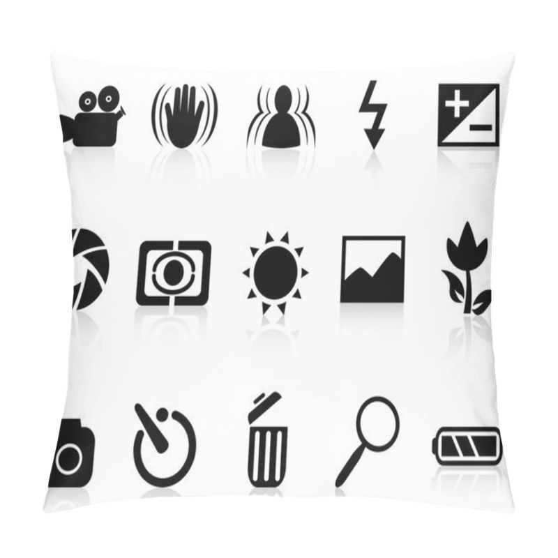 Personality  Collection Of Dslr Camera Symbol Pillow Covers